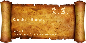 Kandel Bence névjegykártya